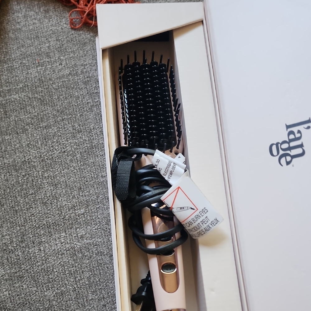 L’ange Le Vite Pink Ceramic Hair Straightening Brush - Picture 5 of 6